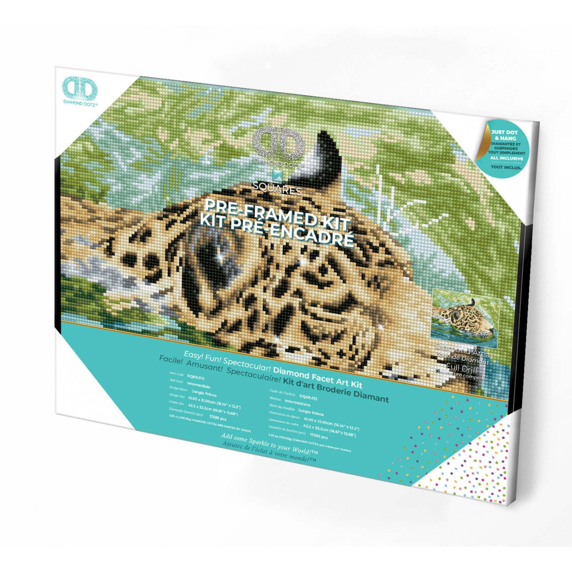 Diamond Dotz® Intermediate Jungle Prince Pre-Framed Diamond Painting Kit